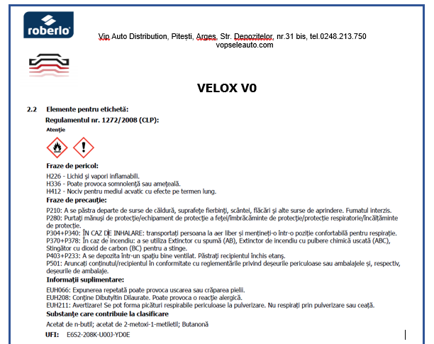 Primer acrilic 2K Velox V0, 3l, alb, Roberlo